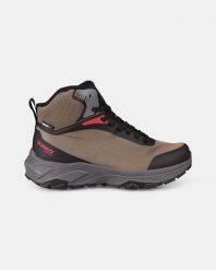 Uniseksowe wysokie buty trekkingowe Kilpi PINUT HIGH WP-U. Brązowe trekkingi męskie Kilpi, z materiału, bez zapięcia. Za 370.41 zł.