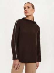 Max Mara Leisure Sweter Fanfara 2426366178600 Brązowy Regular Fit. Brązowe swetry nierozpinane damskie Max Mara Leisure, s, bez wzorów, z wełny, bez kołnierzyka, bez ramiączek. Za 1,199.00 zł.