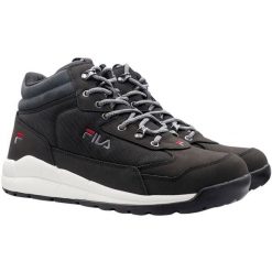 Męskie Buty Sportowe Alpha Suede Mid. Czarne buty sportowe męskie Fila, bez wzorów, bez zapięcia. Za 479.99 zł.