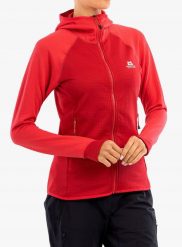Bluza eclipse hooded women-molten red-capsicum red-14 (l) MOUNTAIN EQUIPMENT. Czerwone bluzy damskie NoName, l, bez wzorów, bez ramiączek, bez kaptura. Za 808.73 zł.