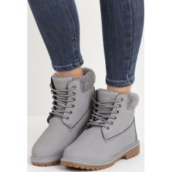 Szare Traperki Twist. Szare trapery damskie Born2be, bez zapięcia. Za 79.99 zł.