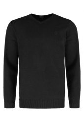 Sweter z dekoltem w serek S-STIG. Białe swetry męskie Volcano, m, bez wzorów, z bawełny, klasyczne, bez kołnierzyka, bez ramiączek. Za 139.99 zł.