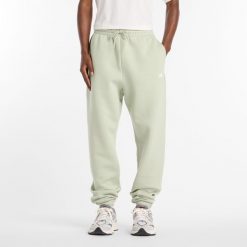 Spodnie męskie New Balance MP41503GAS – miętowe. Zielone spodnie sportowe męskie New Balance, m, bez wzorów, z bawełny. Za 249.99 zł.