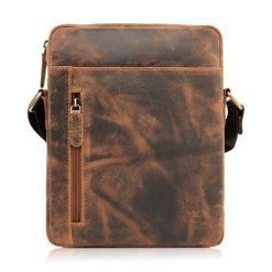 Saszetka męska skórzana brązowa Paolo Peruzzi T-119-BR. Brązowe saszetki i nerki męskie Paolo Peruzzi, z bawełny, na ramię. Za 139.99 zł.