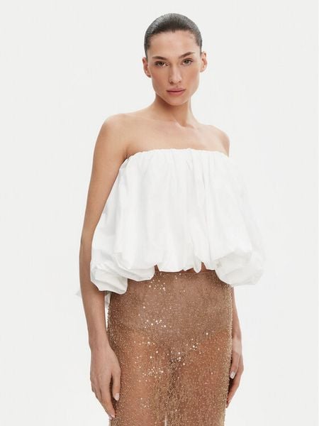 Herskind Bluzka Hamilton 5560202 Biały Regular Fit. Białe bluzki damskie Herskind, bez wzorów, z bawełny, bez kołnierzyka, bez ramiączek. Za 319.99 zł.