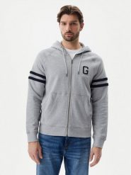 Guess Jeans Bluza M5GQ26 KCPR1 Szary Regular Fit. Szare bluzy męskie Guess Jeans, m, z aplikacjami, z bawełny, bez ramiączek, bez kaptura. Za 209.99 zł.