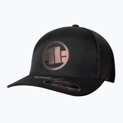 Czapka z daszkiem Pitbull Mesh Full Cap Logo Iridescent Flexfit. Czarne czapki damskie PITBULL, bez wzorów, z bawełny, sportowe. Za 159.99 zł.