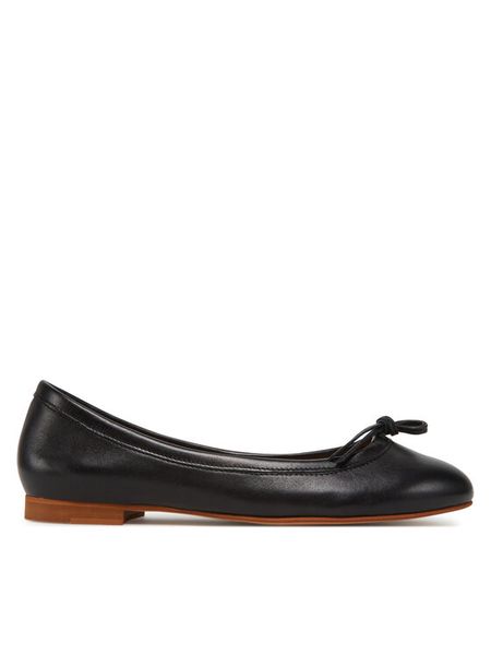 Balagan Baleriny Amuka Czarny. Czarne balerinki damskie BALAGAN, bez wzorów, ze skóry, bez obcasa, bez zapięcia. Za 348.99 zł.