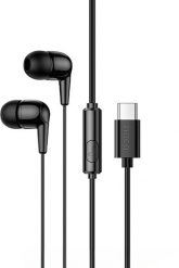 Słuchawki przewodowe douszne USB C Hoco M97 czarne. Czarne słuchawki douszne Hoco. Za 20.01 zł.