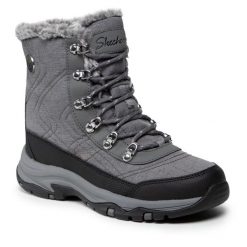 Trekkingi Skechers. Szare obuwie trekkingowe damskie Skechers, bez zapięcia. Za 349.99 zł.