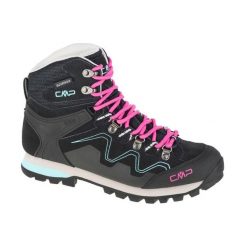Damskie buty trekkingowe w średnim wieku CMP Athunis WP. Czarne obuwie trekkingowe damskie CMP, z gumy, bez zapięcia. Za 599.99 zł.