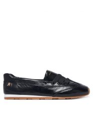 Tommy Hilfiger Baleriny Bella Ballet Sneaker FW0FW09449 Czarny. Czarne balerinki damskie Tommy Hilfiger, bez wzorów, ze skóry, bez obcasa, bez zapięcia. Za 449.99 zł.