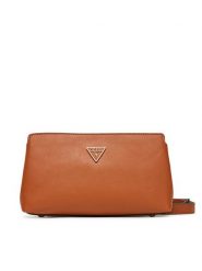 Guess Torebka Talent HWNG96 69120 Brązowy. Brązowe listonoszki damskie Guess, z aplikacjami, ze skóry, bez dodatków. Za 399.99 zł.