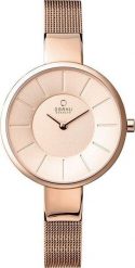 Zegarek OBAKU Zegarek damski Obaku Denmark V149LVVMV1 różowe złoto. Czerwone zegarki damskie OBAKU, złote. Za 620.00 zł.
