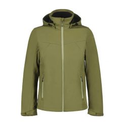 Kurtka softshell z ociepleniem polarowym Icepeak BRIMFIELD. Zielone kurtki męskie Icepeak, m, bez wzorów, z polaru, bez kaptura. Za 340.65 zł.