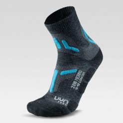 Damskie skarpety trekkingowe Uyn Trekking 2in Merino lLow Cut. Szare skarpetki damskie UYN, bez wzorów. Za 99.99 zł.