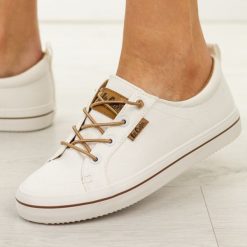 Białe trampki damskie Lee Cooper 4058. Białe trampki i tenisówki damskie Lee Cooper, bez wzorów, z gumy, bez zapięcia. Za 159.00 zł.