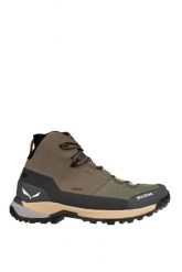 Buty trekkingowe wysokie męskie Puez Leather Mid Ptx. Brązowe trekkingi męskie Salewa, z nubiku, bez zapięcia. Za 989.99 zł.
