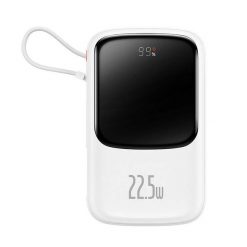 Baseus Qpow Pro z kablem USB-C USB-C USB 10000mAh 22.5W biały. Białe powerbanki . Za 82.00 zł.