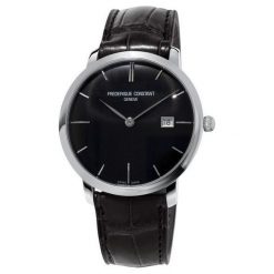ZEGAREK FREDERIQUE CONSTANT SLIM LINE FC-306G4S6. Czarne zegarki męskie FREDERIC CONSTANT, bez wzorów, ze stali. Za 7,199.00 zł.