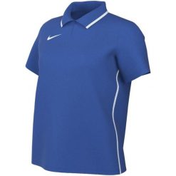 Koszulka damska Nike Dri-FIT Park 26 Polo. Niebieskie bluzki damskie Nike, bez wzorów, z poliesteru, sportowe, bez kołnierzyka, bez ramiączek. Za 89.99 zł.