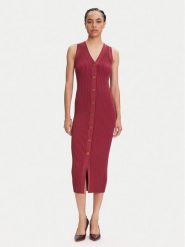 MICHAEL Michael Kors Sukienka dzianinowa MT5832533D Różowy Slim Fit. Czerwone sukienki damskie MICHAEL Michael Kors, xl, bez wzorów, z dzianiny, bez kołnierzyka, bez ramiączek. Za 1,059.00 zł.