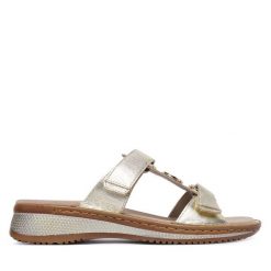 Klapki Ara. Żółte klapki damskie Ara, bez wzorów, bez obcasa, bez zapięcia. Za 329.99 zł.