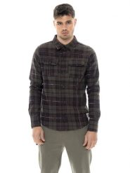Leone 1947 Vintage Dept. Męska koszula flanelowa z dużym nadrukiem logo. Zielone koszule męskie LEONE 1947 APPAREL, m, bez wzorów, retro, bez kołnierzyka, bez ramiączek. Za 412.58 zł.