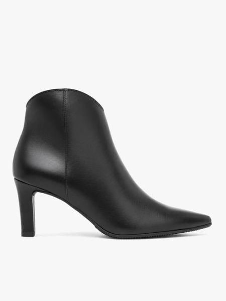 Czarne botki na szpilce. Czarne botki damskie Brawo sp. z o.o., bez wzorów, ze skóry, eleganckie, bez obcasa, na szpilce, bez zapięcia. Za 549.99 zł.