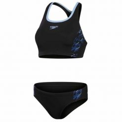 Strój kąpielowy dwuczęściowy damski Speedo Placement 2 Piece. Czarne stroje kąpielowe damskie Speedo, xs, bez wzorów. Za 1,075.33 zł.
