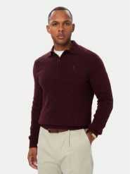 Polo Ralph Lauren Sweter 710974165500 Bordowy Regular Fit. Czerwone swetry męskie Polo Ralph Lauren, m, bez wzorów, z wełny, bez kołnierzyka, bez ramiączek. Za 1,199.00 zł.
