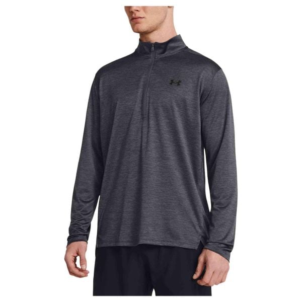 Bluza treningowa męska szybkoschnąca z zamkiem 1/2 Under Armour 1382184. Czarne bluzy męskie Under Armour, m, bez wzorów, sportowe, bez ramiączek, bez kaptura. Za 199.99 zł.