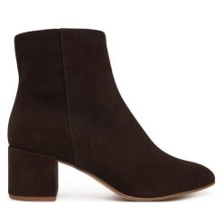 Botki HÖGL. Brązowe botki damskie HÖGL, bez wzorów, bez obcasa, na słupku, bez zapięcia. Za 749.99 zł.