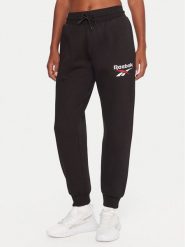 Reebok Spodnie dresowe Stacey RK25166CCW Czarny Regular Fit. Czarne spodnie dresowe damskie Reebok, bez wzorów, z dresówki. Za 199.99 zł.