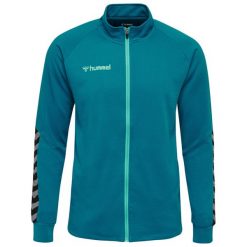 Kurtka Sportowa Hummel HML AUTHENTIC POLY ZIP JACKET. Niebieskie kurtki męskie Hummel, m, bez wzorów, bez kaptura, na fitness i siłownię. W wyprzedaży za 155.00 zł.