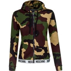 Bluza MOSCHINO UNDERWEAR. Brązowe bluzy damskie Moschino Underwear, bez wzorów, bez ramiączek, z kapturem. W wyprzedaży za 445.00 zł.