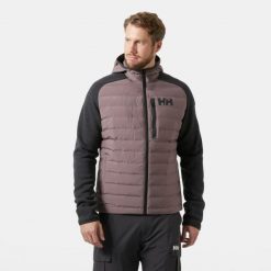Kurtka z kapturem Helly Hansen Arctic Ocean Hybrid. Szare kurtki męskie Helly Hansen, m, bez wzorów, z puchu, z kapturem. W wyprzedaży za 682.50 zł.