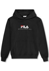 Bluza z kapturem Fila Valsera Regular Logo. Czarne bluzy damskie Fila, m, bez wzorów, z bawełny, eleganckie, bez ramiączek, z kapturem. Za 210.99 zł.