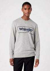 WRANGLER FRAME LOGO SWS MĘSKA BLUZA KLASYCZNA MID GREY MEL W6H1HAX37 112146195. Szare bluzy męskie Wrangler, m, bez wzorów, klasyczne, bez ramiączek, bez kaptura. Za 159.99 zł.