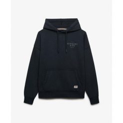 Bluza damska z kapturem Superdry Luxe Casual. Niebieskie bluzy damskie Superdry, bez wzorów, casualowe, bez ramiączek, z kapturem. Za 323.35 zł.