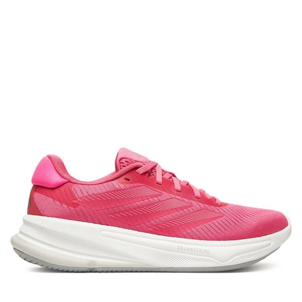 Buty do biegania adidas. Czerwone obuwie sportowe damskie Adidas, bez wzorów, bez zapięcia, do biegania. Za 259.99 zł.