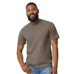 Koszulka Unisex Dla Dorosłych Softstyle Midweight. Brązowe bluzki damskie GILDAN, s, bez wzorów, sportowe, bez kołnierzyka, bez ramiączek. Za 33.99 zł.