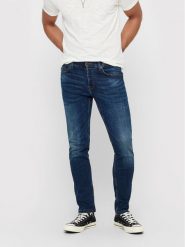 Only & Sons Jeansy Weft 22005076 Granatowy Regular Fit. Niebieskie jeansy męskie Only & Sons, z bawełny. Za 99.99 zł.