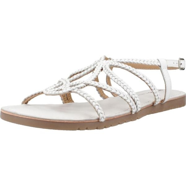 Sandały GIOSEPPO ORLAND Biały. Białe sandały damskie Gioseppo, bez wzorów, ze skóry, bez obcasa, bez zapięcia. Za 197.99 zł.