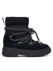 Tommy Hilfiger Śniegowce Lace-Up Water Resist Snow Boot FW0FW09546 Czarny. Czarne śniegowce damskie Tommy Hilfiger, z materiału, bez zapięcia. Za 649.99 zł.