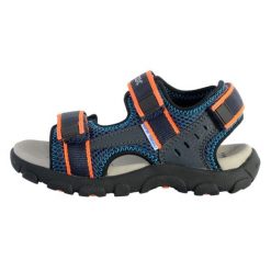 Sandały GEOX JR SANDAL STRADA A Niebieski. Brązowe sandały męskie Geox, na lato, bez wzorów, ze skóry, bez zapięcia. Za 152.99 zł.