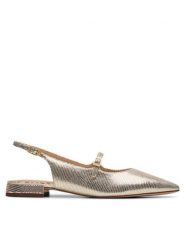 Clarks Sandały Sensa15 Shine 26181315 Złoty. Żółte sandały damskie Clarks, bez wzorów, ze skóry, bez obcasa, na płaskiej podeszwie, bez zapięcia. W wyprzedaży za 379.99 zł.