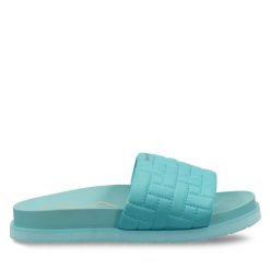 Klapki Gant. Niebieskie klapki damskie GANT, bez wzorów, bez obcasa, bez zapięcia. Za 139.99 zł.
