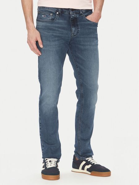 Tommy Jeans Jeansy Scanton DM0DM21006 Granatowy Slim Fit. Niebieskie jeansy męskie Tommy Jeans, z bawełny. Za 269.99 zł.