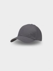 4F Czapka z daszkiem strapback uniseks - szara S/M. Szare czapki damskie 4F, na lato, bez wzorów, z bawełny, sportowe. W wyprzedaży za 29.99 zł.